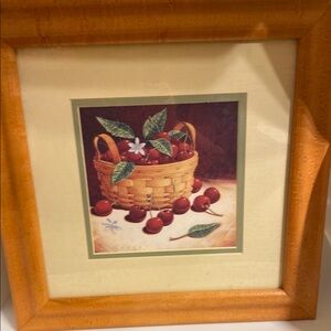 Longaberger Framed Basket Art with Warm Tones